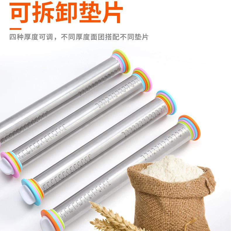 Спотовая нержавеющая сталь Регулируемая толстая скалка антипригарная