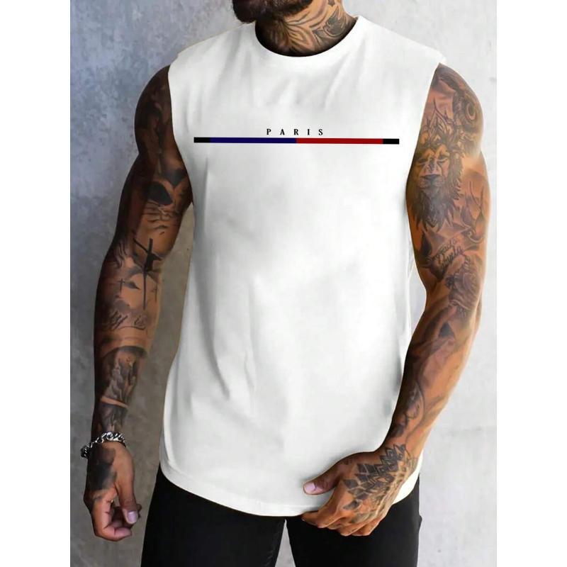 Men's Fashionable Summer Slim Fit Casual Tank 跨境代发