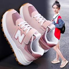 巴拉巴拉女童鞋子春秋款2025新款儿童软底跑步运动鞋中大童女孩时