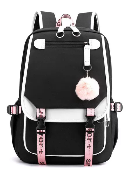 Cross-Border Casual Korean Schoolbag Outdoor Large-Capacity Junior High School Student Solid Color Simple Multi-Layer Computer Bag Backpack