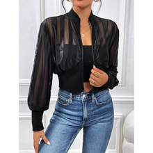 H 91850 Color block patch jacket ײɫƴ�����׿羳����ͨ