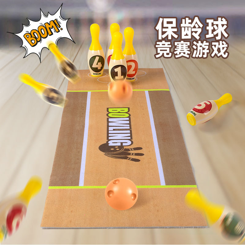 Cross-Border Mini Bowling Children's Indoor and Outdoor Educational Toys Parent-Child Games Team-Building Activities Props Outdoor Leisure