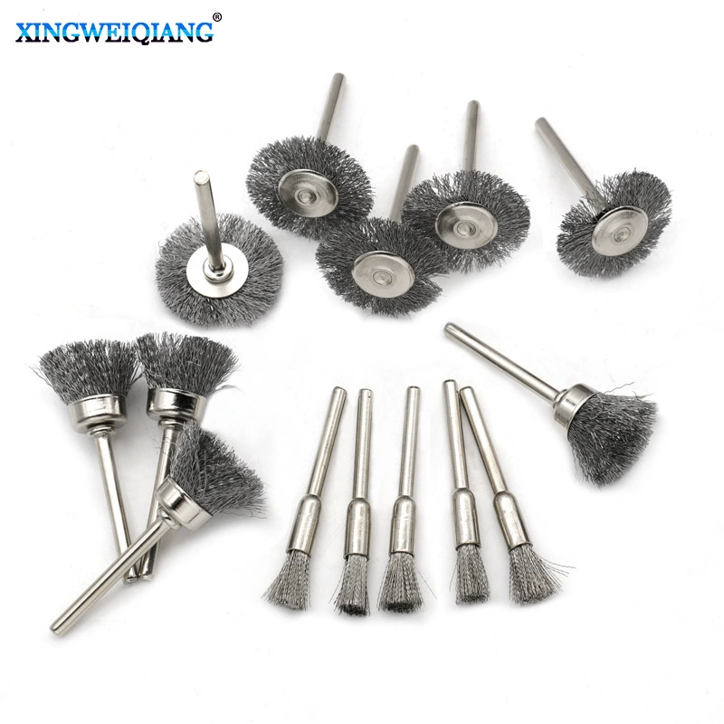 Стальная проволочная щетка типа чаша Шлифовальная головка электрическая шлифовальная очистка Удаление ржавчины полировка с ручкой Стальная проволочная щетка Медное проволочное колесо