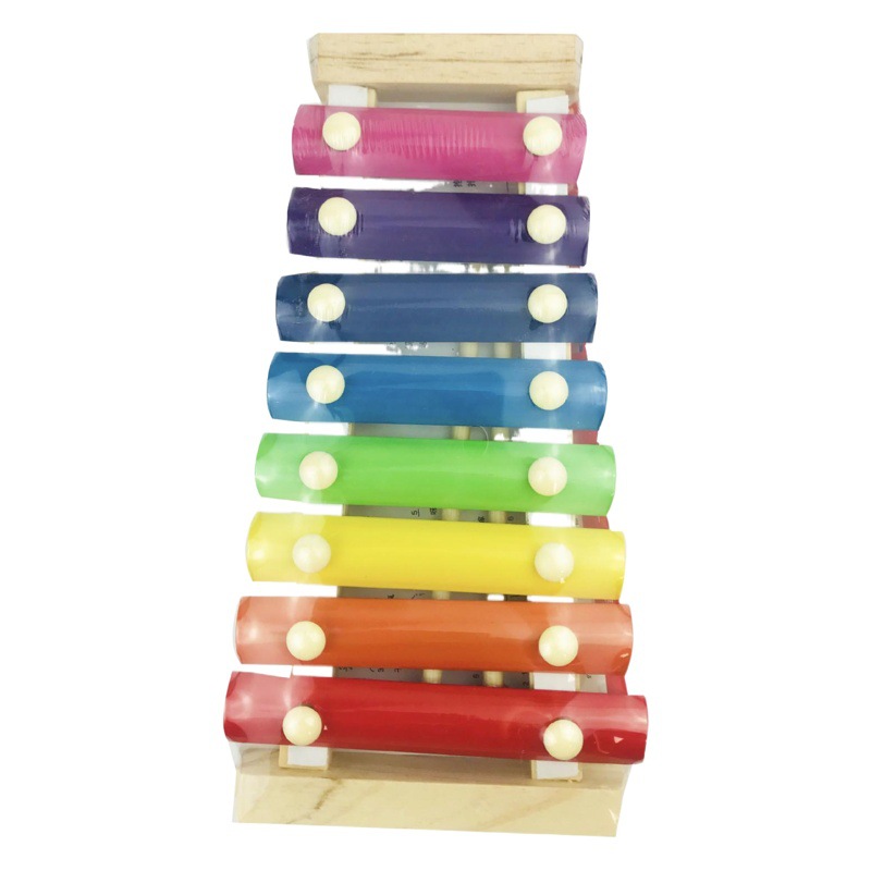 Bebé de madera de los niños de ocho tonos de mano tocar piano educación temprana bebé instrumento musical educativo juguetes 1-2-3 años de edad pequeño golpe de madera