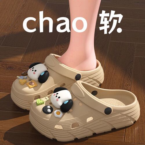 Children's holey shoes for boys, 2025 summer outdoor wear, anti-slip, anti-odor, comfortable feel, parent-child cool slippers for girls