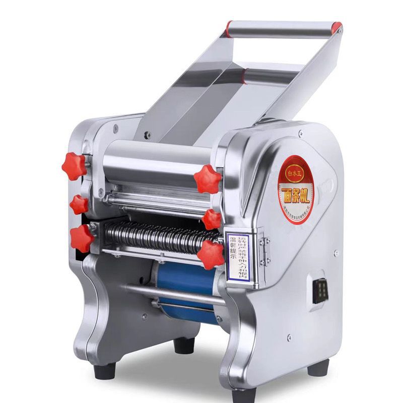 Máquina eléctrica para prensar fideos de acero inoxidable Baishui, máquina comercial pequeña para amasar masa, máquina multifuncional para enrollar envolturas de dumplings.