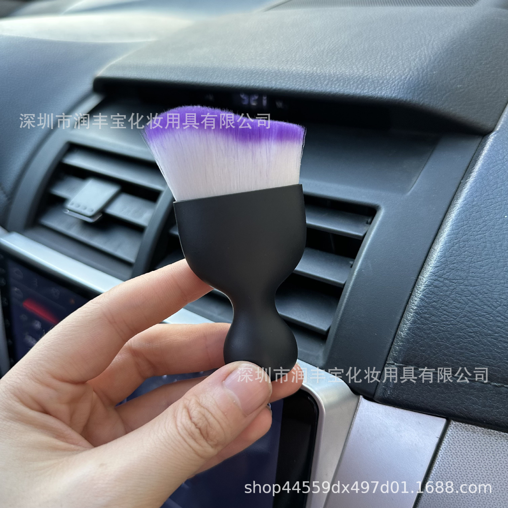 Cepillo de limpieza del coche aire acondicionado salida de aire eliminación de polvo cepillo suave herramienta de limpieza del coche Limpieza de huecos gris artefacto cepillo