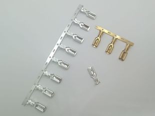 187 terminal 4.8 with lock spring cold pressing terminal brass tinned car connector terminal connector