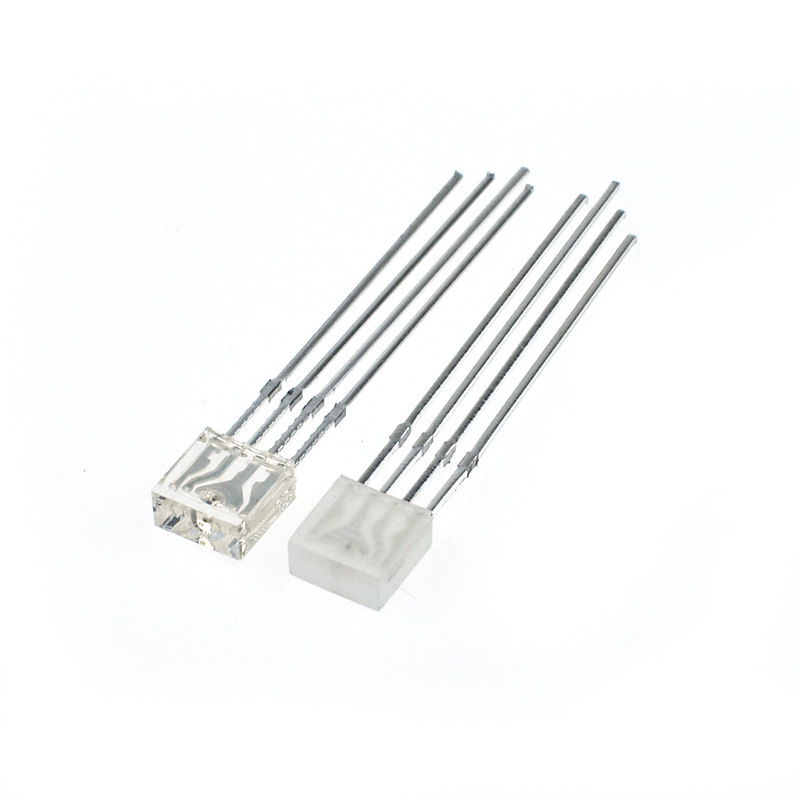 2X5X5 4 ピンフルカラー高輝度 LED ランプビーズ共通陰陽ストレートプラグイン角型ランプビーズ LED 発光ダイオード|undefined