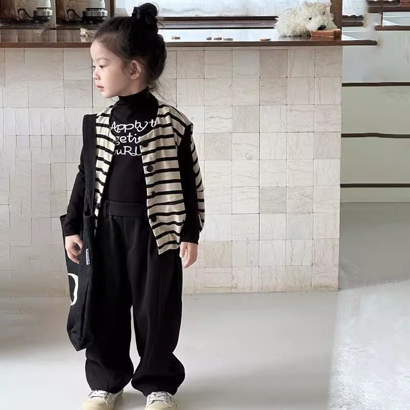 Korean style children's vest, stylish autumn base layer, loose long casual pants