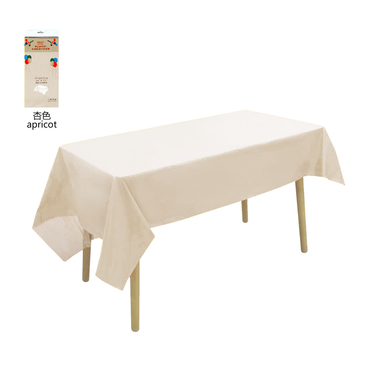 Mantel Desechable Rectangular 137 x 183 cm de Plástico PE para Fiestas