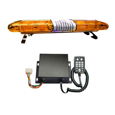 Car LED Roof Long Row Warning Light Strobe Light 0.88m Flashing Signal Light 2088B+Horn+9200P9