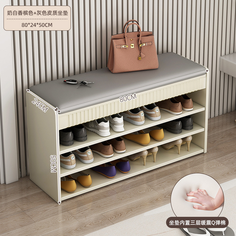 Taburete de cambio de zapatos porta porta de zapatos para asiento en el armario de zapatos en el hogar taburete de asiento integrado en la puerta taburete de almacenamiento a prueba de polvo taburete de zapatos