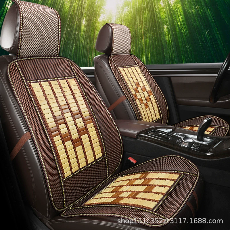 Летняя Прохладная Подушка Автомобильная летняя бамбуковая Подушка крутая дышащая бамбуковая шелковая подушка для сиденья Цельная спинка подушка для приклада