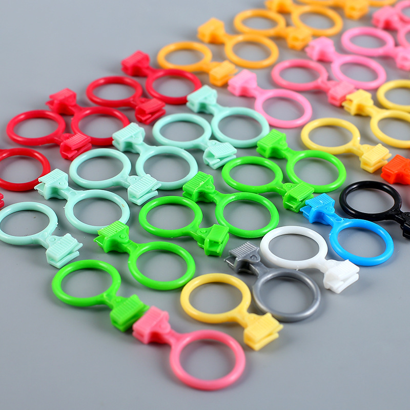 Spot plastic slider PE bag clip buckle slider bone bag pvc file bag chain buckle self-sealing plastic zipper head