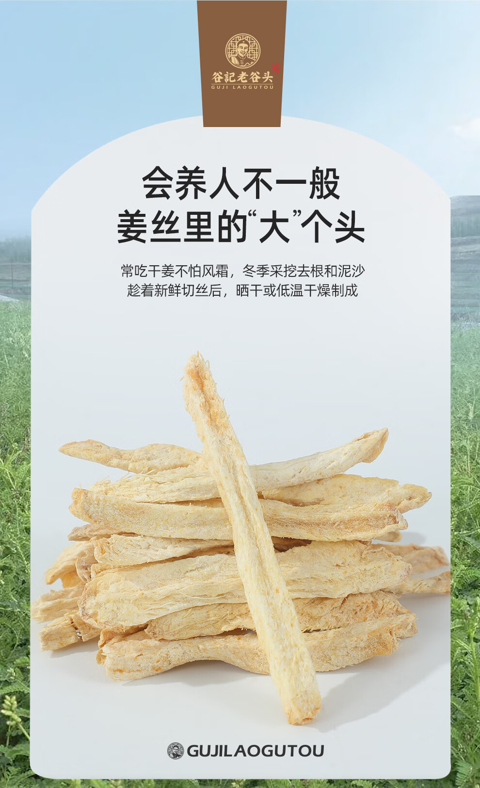 Dried Ginger Shreds for Tea Old Ginger Slice Tea Ginger Threads 175g Yunnan overview