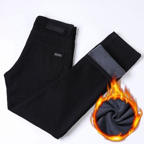 WthinLEE***Surprise Price Bestseller 201 Thicken Fleece Elastic Business Thick Pure Black 28-40 Size