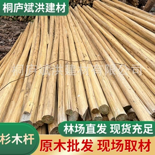 去皮杉木杆 田园装饰户外河道护坡打桩原木 园林绿化树木支撑杆