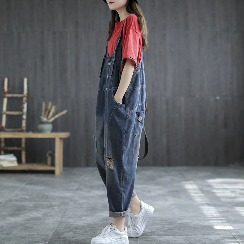 Летние подтяжки, джинсы, oversize, плюс сайз, яркий запоминающийся стиль
