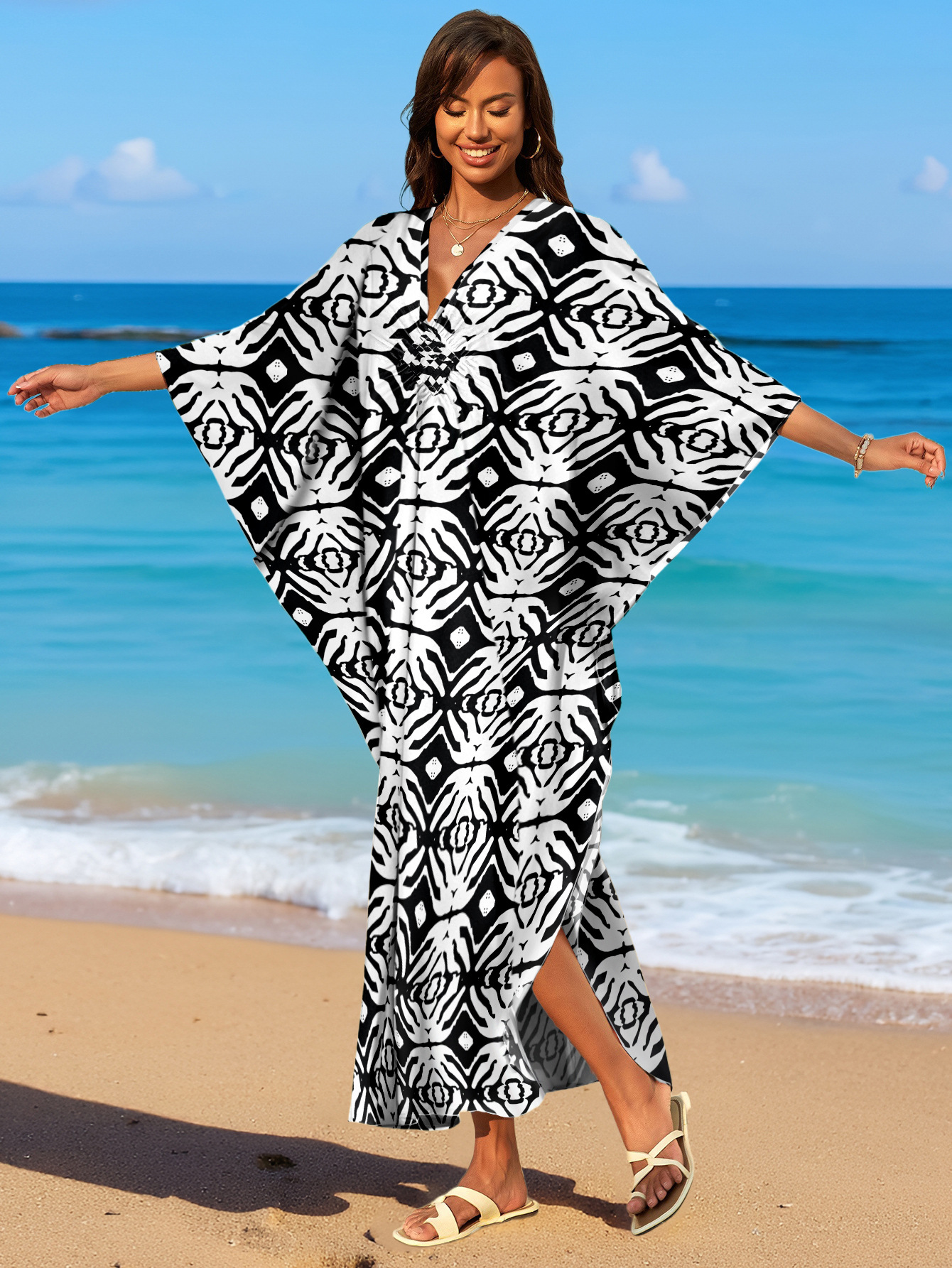 25 años nuevo blusa de playa tejida de rayón transfronterizo vestido de vacaciones bikini camisa de protección solar MB247