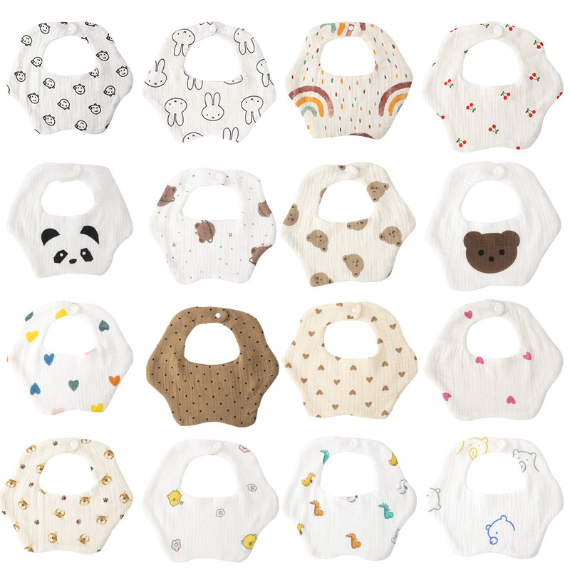 Verano insinswind 360 grados pétalos delvisto toallas de saliva recién nacidos bebés clase A algodón 6 capas de gaza delvisto bebé