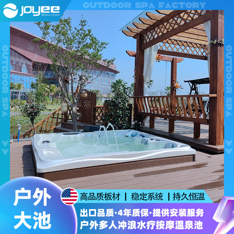 Joyeeoutdoorspa Outdoor Massage Bathtub Acrylic Hottub Smart Thermostatic Garden Terrace Soaking Pool