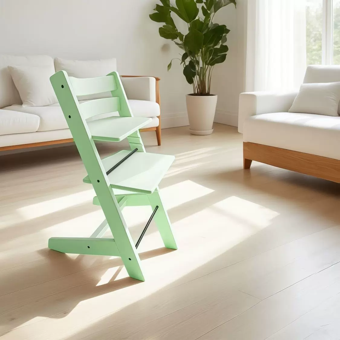 儿童成长椅实木宝宝餐椅多能可调节吃饭餐椅环保水性漆婴儿餐椅