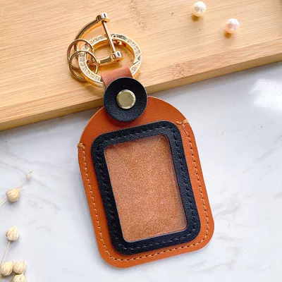 Vehicle Motorcycle Key — Electric vehicle key cover shell - remote-control-cover-drill-ring-style-brown