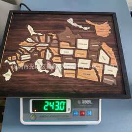 跨境便携式奇趣热销实用新款USA Travel Map Puzzle旅游地图拼图