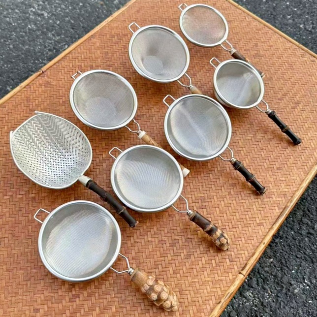 紫竹柄茶漏 茶滤网 茶铲 茶叶过滤器 茶具配件 茶道用品 竹工艺品