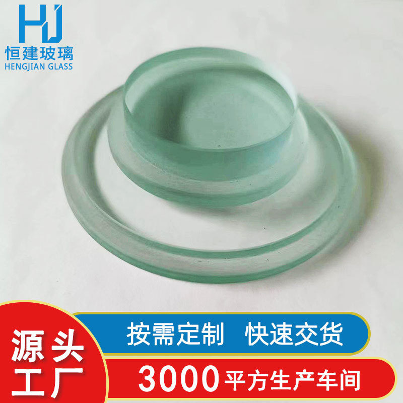 洗台阶玻璃8mm超白圆形台阶钢化玻璃地埋灯台阶钢化玻璃加工