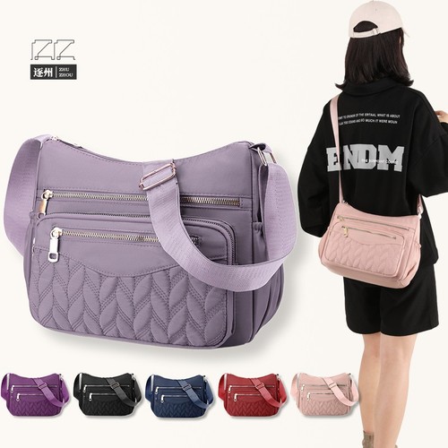 New Women's Crossbody Bag Nylon Fashion Trendy Single Shoulder Bag Large Capacity Multi-layer Simple Middle-aged Mother Bag