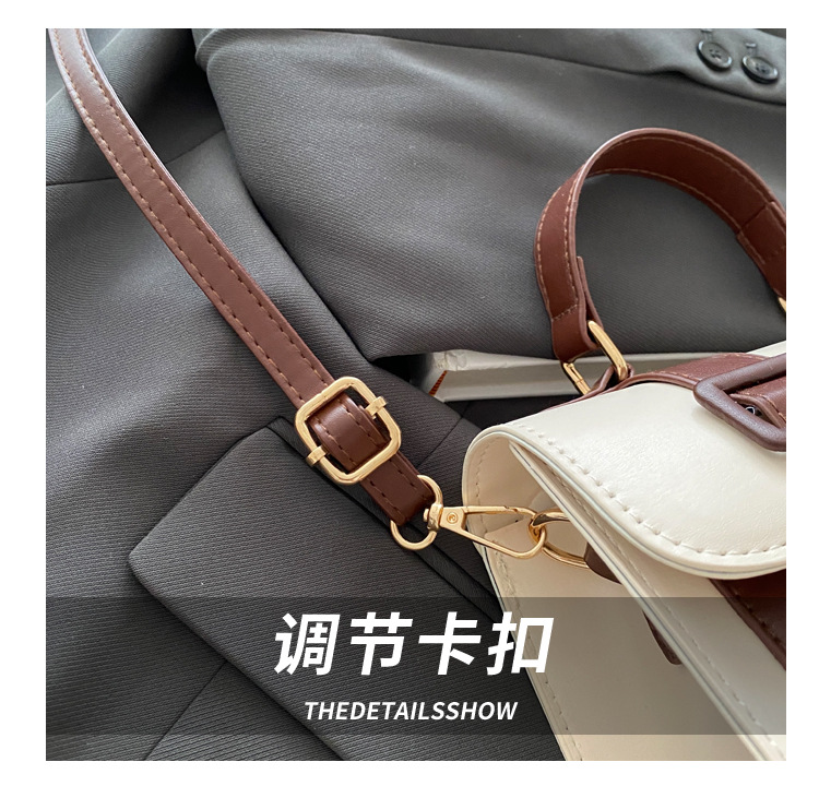 A new 2024 trendy and retro single-shoulder crossbody small square bag for girls, a niche British-style handbag undefined