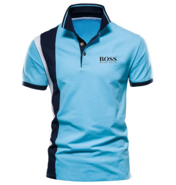 2024 nuevo Aliexpress transfronterizo verano delgado casual de manga corta cremallera estriada solapa camiseta camiseta polo