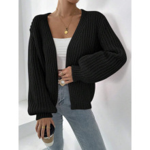 K 74550 V-neck lantern sleeve cardigan V ���������֯����