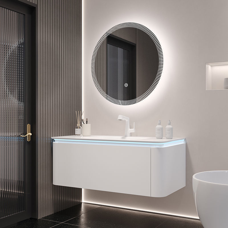 Rounded Ceramic All-in-One Basin Wash Basin Intelligent Bathroom Cabinet Combination Toilet Sink Sink Simple Bathroom