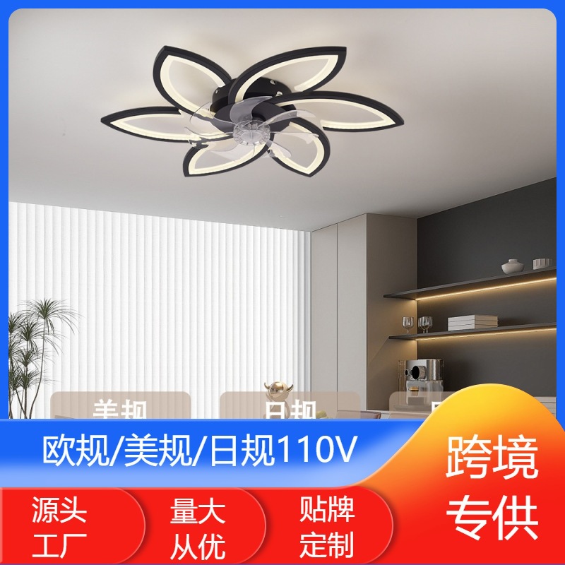 Ventilador de Techo con Luz de Aluminio y Plástico con Control Remoto y App para Sala de Estar y Dormitorio