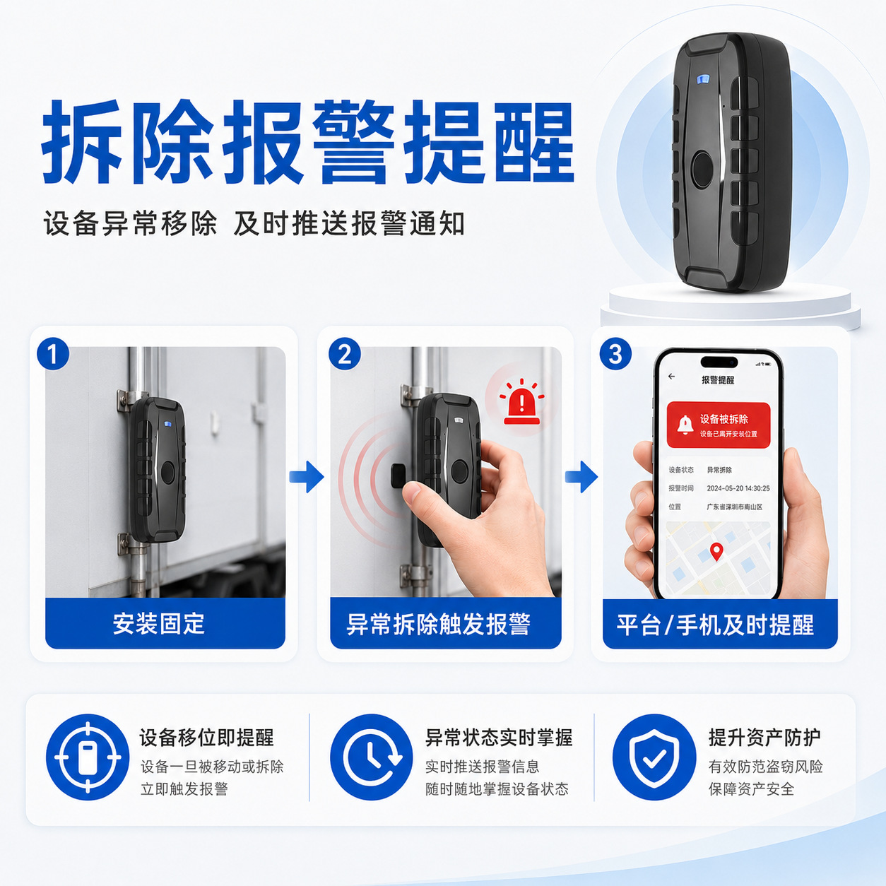 Overseas GPS Beidou Locator with Strong Magnetic Base for Logistics and Transportation, International Large Capacity, No Installation Required, Car Tracker