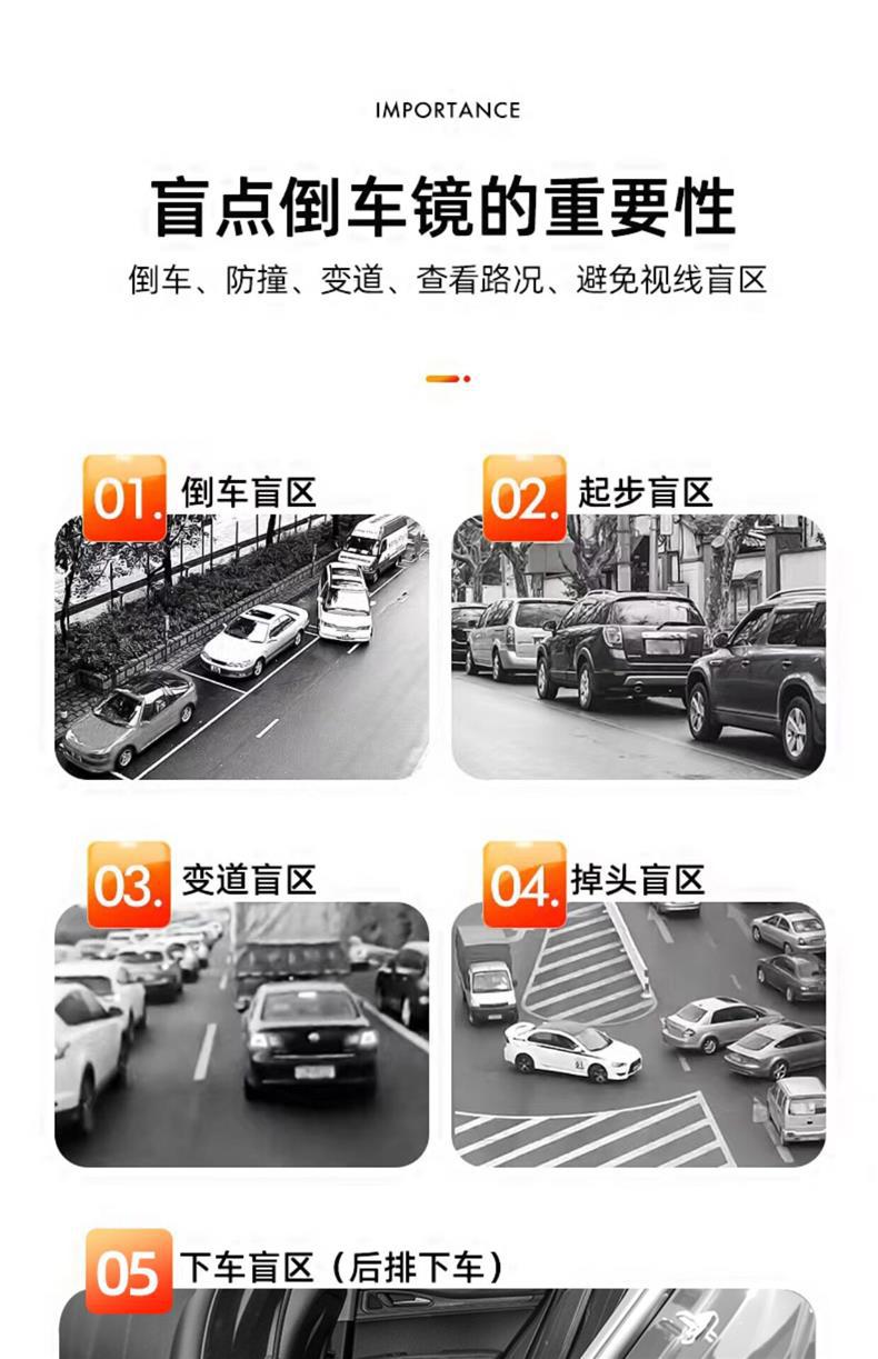 Ultra-Thin Auxiliary Rearview Mirror for Buses, Small Round Mirror for Trucks, High-Definition Convex Wide-Angle Blind Spot Mirror for Large Vehicles