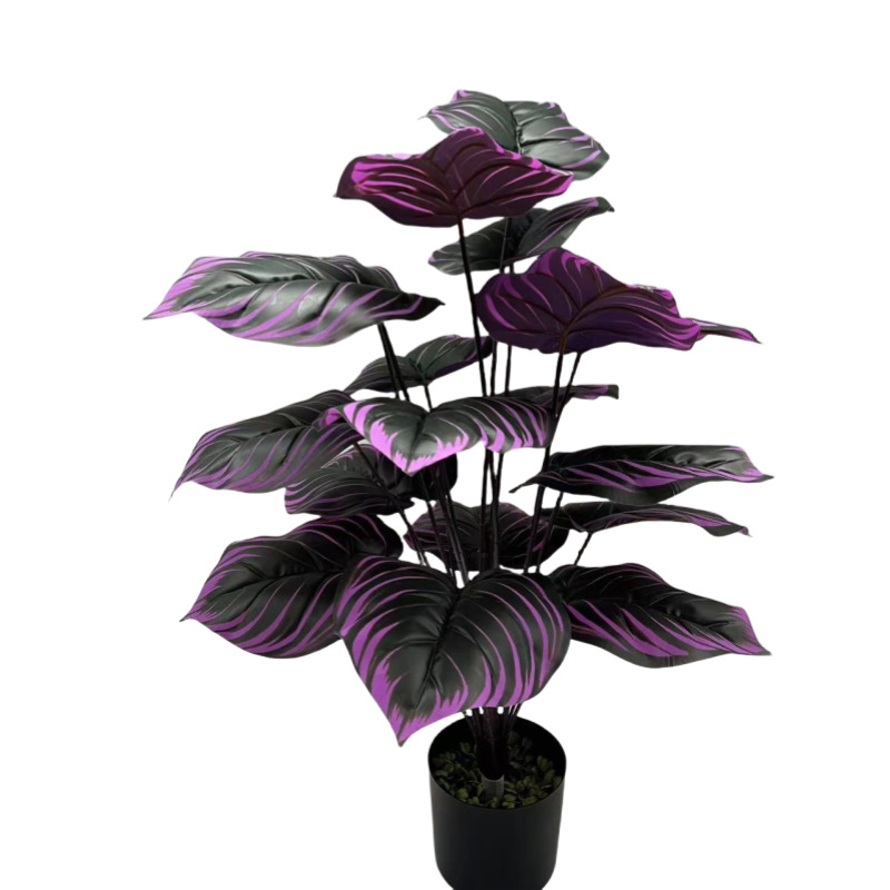Simulation Plant Violet Halloween Decoration Dark Green Plant Cross-border Export Simulation Flower Home Living Room Floor