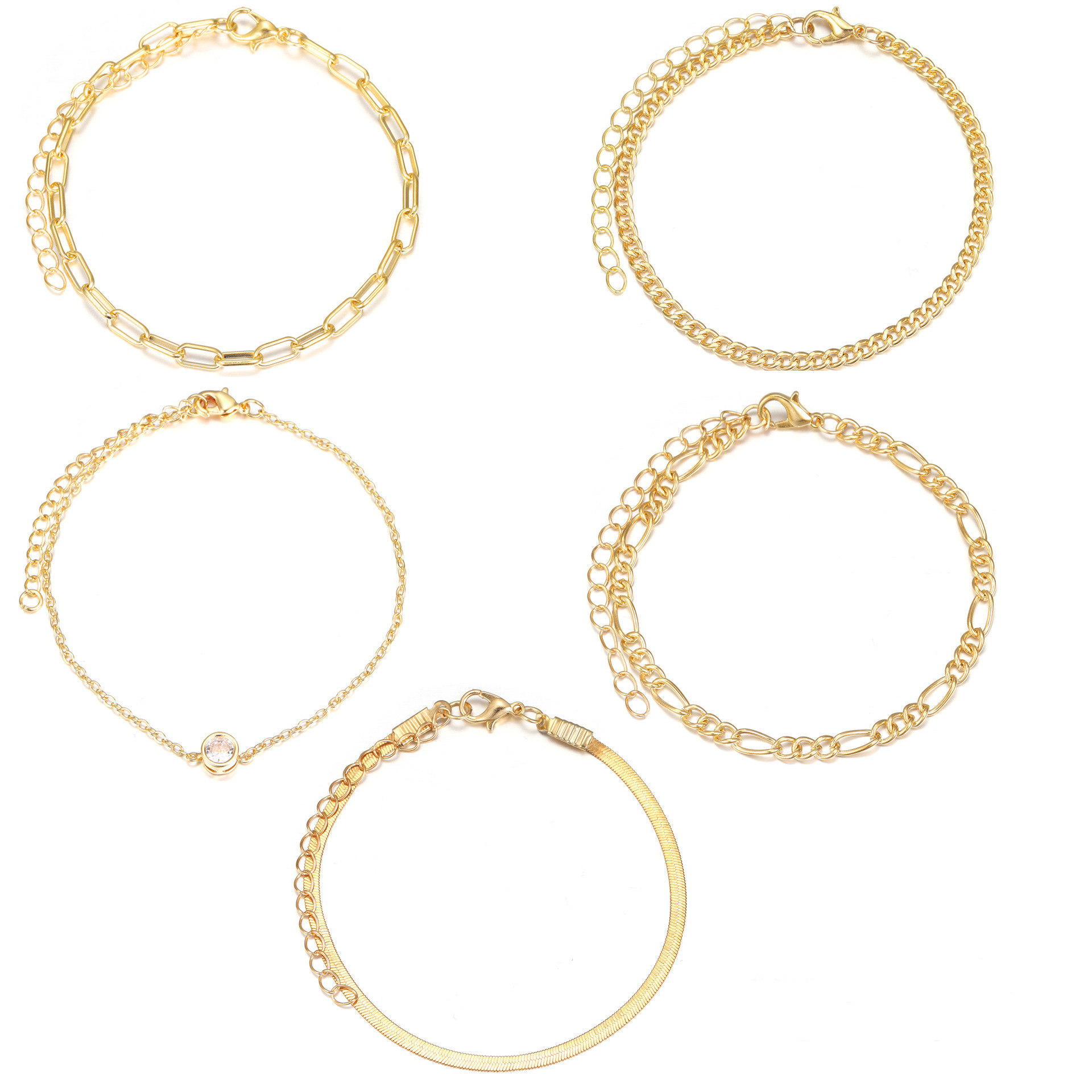 Minimalist Layered Bracelet Set, Stackable And Lightweight Design_voghion.com