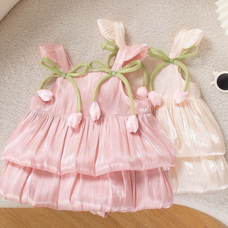 Baby Clothes Summer Baby Girl One Hundred Days Princess One-piece Dress One-year-old Dress Princess Style Super Cute Style