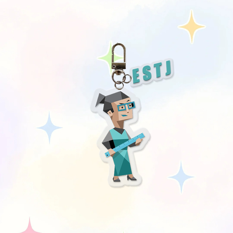 MBTI16型人格同モデルの鍵はイヤホンのカバーを掛けてアクリルの2つのセットの小さい緑の人のカップルを包みます。