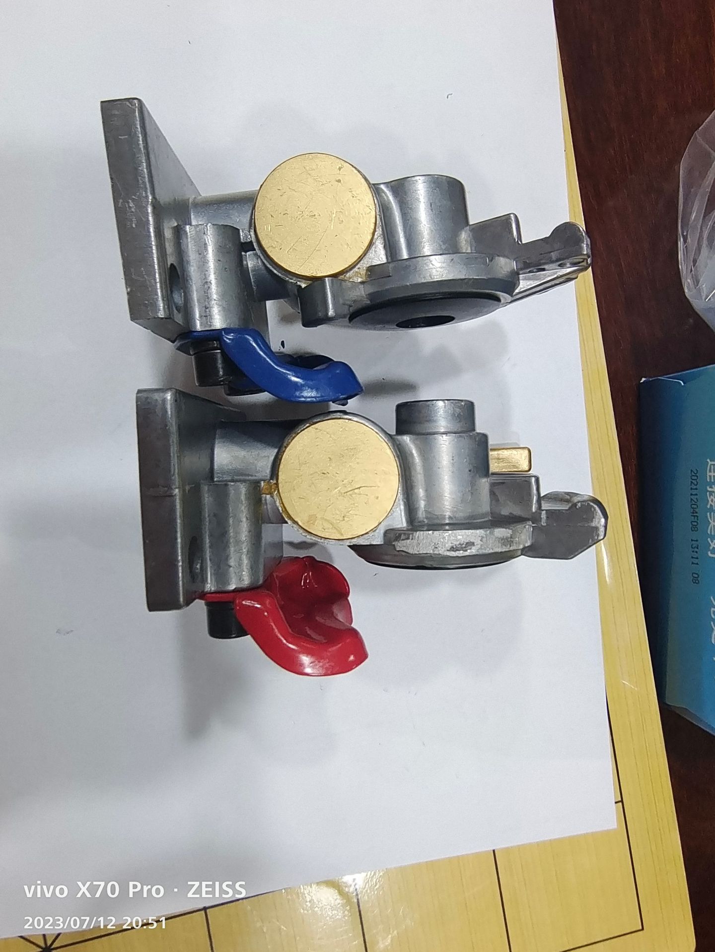 Conector de gas 12336 azul 12338 rojo