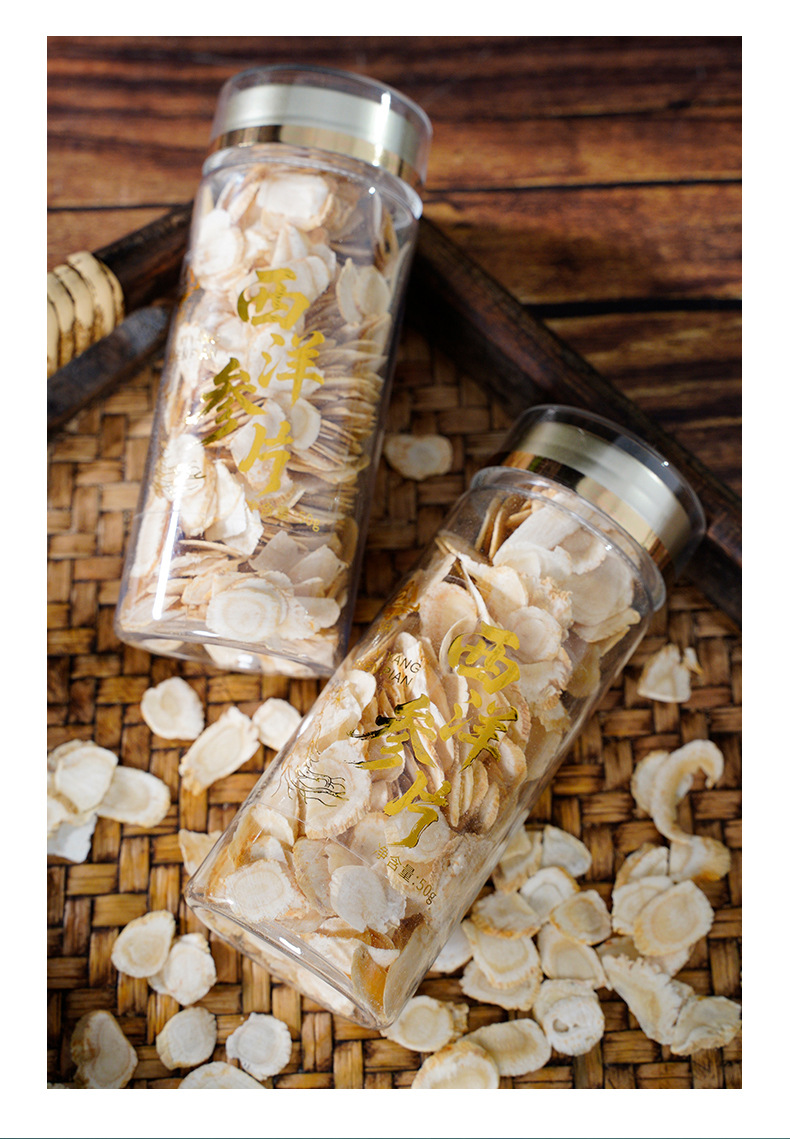 Changbai Mountain American Ginseng Slices 50g Dried Root for Tea Soup and Tincture in use