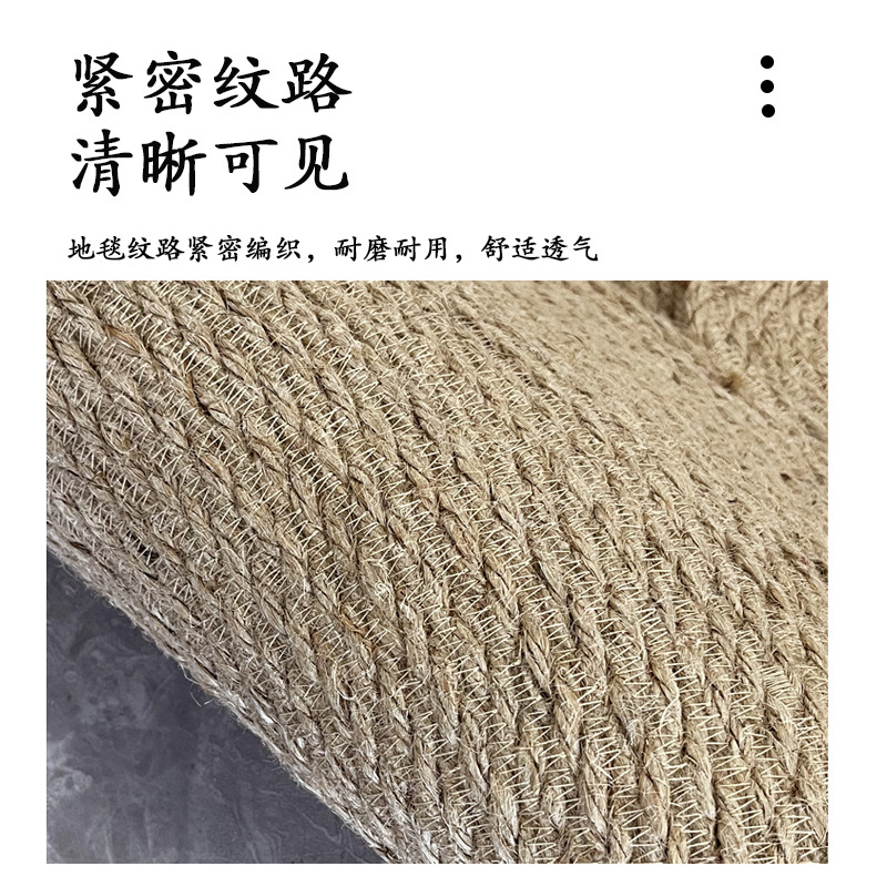 Artesanos japoneses tejidos de yute alfombra pastoral estofado sala de estar redonda ropa doméstica decoración de fotografía accesorios de fotografía
