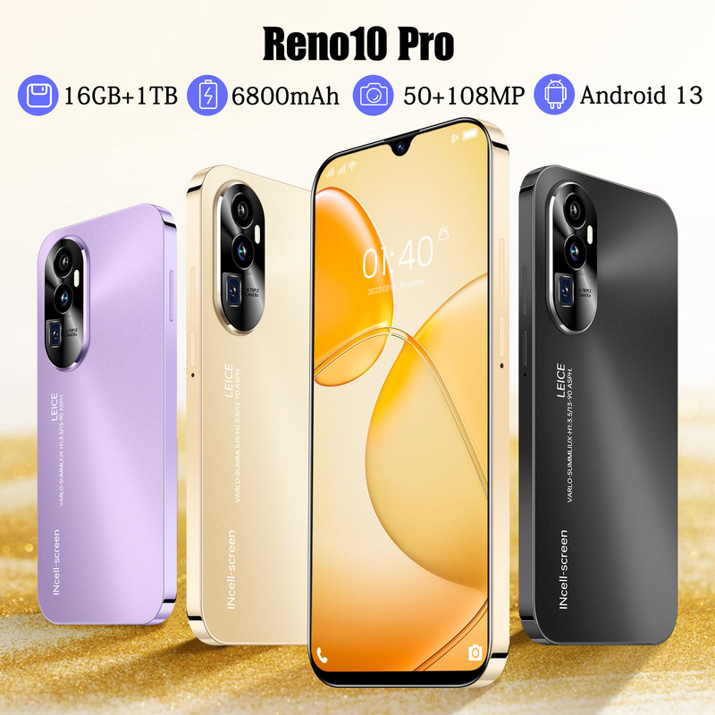 Cross-Border Mobile Phone Reno10 Pro+ Foreign Trade Mobile Phone Hd 6.8inch Screen 2+16Gb Android Smart Factory Direct Sale