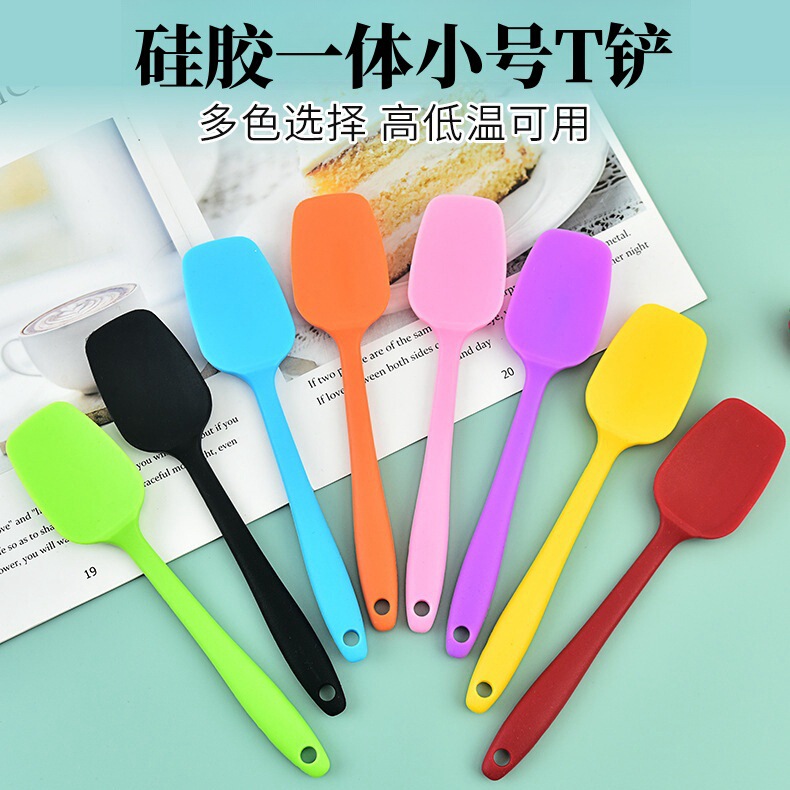 small size Silicone Blade Baking Cream Spatula small size Cake Butter Spatula Silicone Blade Small T Spatula