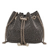 Fashionable shoulder bag for leisure, capacious one-shoulder bag, diamond encrusted