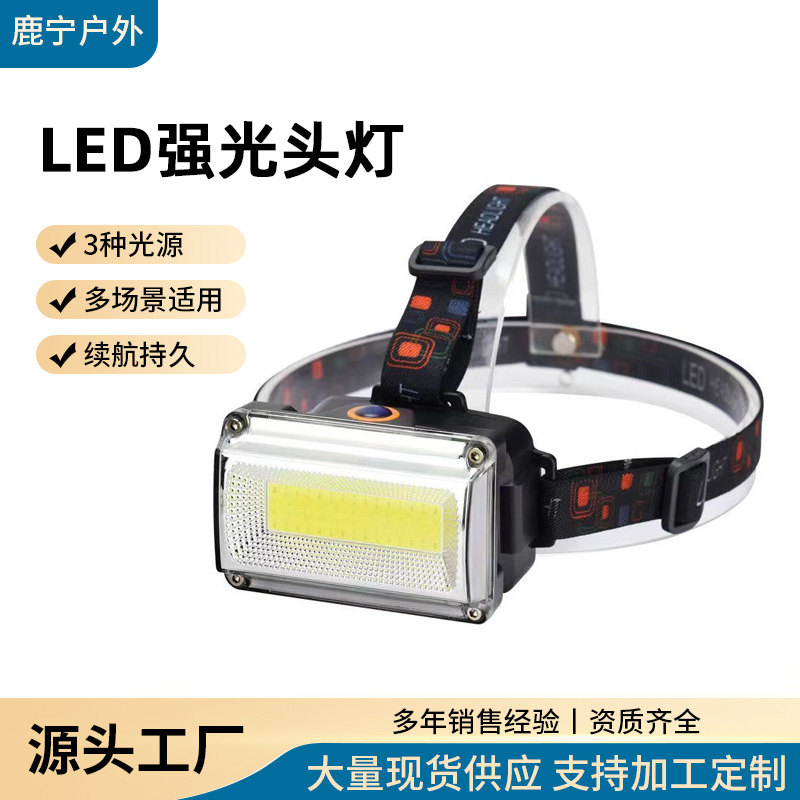 三光源养蜂专用红光头灯感应强光可充电头戴式头灯查蜂去蜜抓蜂灯